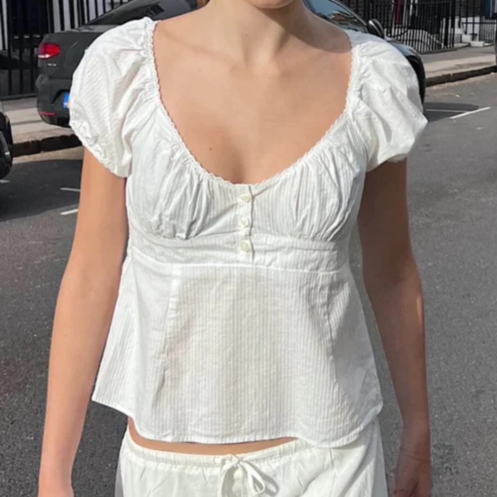 Brandy Melville White Blair top